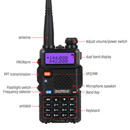 1/2PCS Lot BaoFeng UV-5R 10KM Walkie Talkie Professional Ham Radio Transceiver Dual Band VHF UHF 400-520MHZ UV 5R Two Way Radios