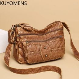 Evening Bags 2024 Vintage Shoulder Bag Luxury Women Crossbody Small Size Female Soft Leather Messenger Bolsos Pockets Purse