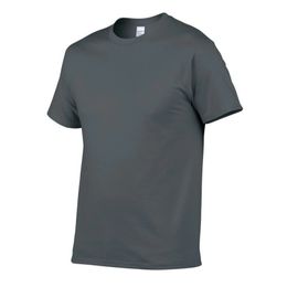 T Shirt Men Solid Colour Tshirt Simple style Male Casual Tshirt short sleeve O neck Plus size 240315
