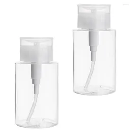 Storage Bottles Cosmetics Lotion Dispenser: 2pcs 100ml Pump Press Dispenser Hand Refillable Shampoo Holder For Kitchen