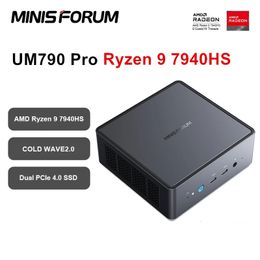 MINISFORUM Pro XTX AMD Ryzen 9-7940HS R7-7840HS Mini PC Gamer 2*DDR5 5600MHz 2*PCIE4.0 2*USB4.0 Window 11 Computer HTPC WiFi6E