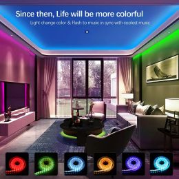 Smart LED Strip Light RGB Color 98.5ft/30M Music Sync Lamp Phone Tuya APP Control Work With Alexa Google Assistant