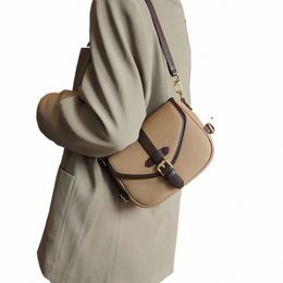 vintage Elegant Hit Colour Ladies Saddle Bag Small High Quality Cowhide Leather Women Shoulder Crossbody Bag 2 Straps E4zE#