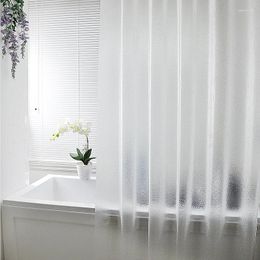 Shower Curtains EVA 17S Thickened 3D Curtain Waterproof Luxury Transparent Translucent Bathroom Mildew Plastic Bath With Hook