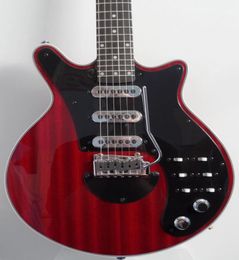 custom1944 Guild BM01 Brian May Signature Red Guitar Black Pickguard 3 pickups Tremolo Bridge 24 Frets custom Chinese Factory Outl4742345