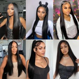 Straight 360 Lace Wig Human Hair Pre Plucked 13x4 13x6 250 Density Hd Lace Frontal Wig 4x4 5x5 Transparent Lace Closure Wig