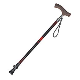 Sticks T Handle Aluminium Walking Stick Quick Locking Ultralight AntiSlip Cane For Elderly 1 Pcs