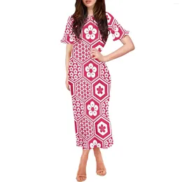 Party Dresses Creative Japanese Cherry Blossom Print Hawaiian Style Dress Casual Lotus Sleeve Short Summer