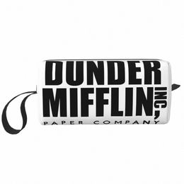 dunder Mifflin Paper Company Travel Toiletry Bag Women The Office TV Show Cosmetic Makeup Organiser Beauty Storage Dopp Kit Case F2ix#