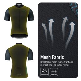 Santic Summer Men Cycling Jerseys Short-sleeved Cycling jersey Clothing Bike Shirt MTB T-shirts Comfortable Asian Size KM1C02221