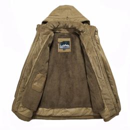 Military Thicken Fleece Cotton-Padded Warm Winter Jacket Men Parkas Wool Waterproof Jackets Male Heavy 2 in 1 Coat Overcoa