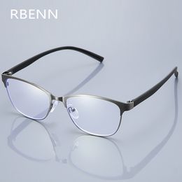 RBENN Retro Metal Cat Eye Reading Glasses Women Blue Light Blocking Presbyopia Eyeglasses with Diopter +1.0 1.5 2.0 2.5 3.0 3.5