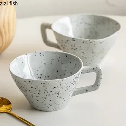 Mugs Ceramic Ink Dot Mug Creative Handle Coffee Afternoon Tea Milk Cup Beverage Household Breakfast Cups Water