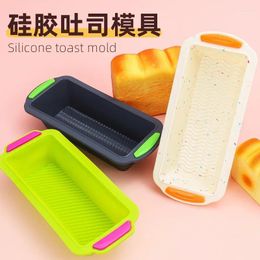 Baking Moulds Rectangular Toast Mold Silicone Binaear Bread Non-stick Color Cake Square Pan