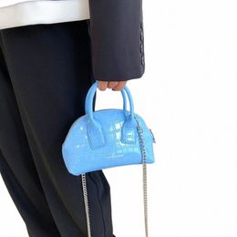 2023 Luxury Brand Women Crocodile Pattern Handbag Shell Bags Evening Clutch Chain Shoulder Bags Pink Blue Sier Crossbody Bags C3Tt#