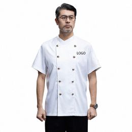 high quality Double Breasted Men's kitchen Jackets Hotel Profial Cook Uniform Restaurant Chef Costume Cafe Waiter Overalls u5ZM#
