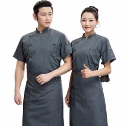 fi Loose Cook Clothes Unisex Chef Jacket Coat Kitchen Catering Work Wear Restaurant Hotel Kitchen Food Serive Chef Uniform 45SF#