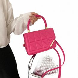 2023 New Fi Shoulder Bag Plaid PU Leather Ladies Handbags Designer Crossbody Bags For Women O1Wc#