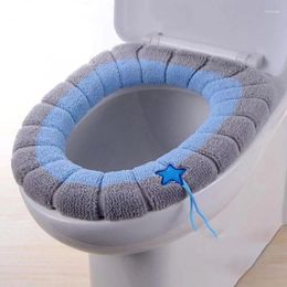 Toilet Seat Covers 1 Pc Winter Warm Cover Mat Bathroom Pad Cushion With Handle Thicker Soft Washable Closestool