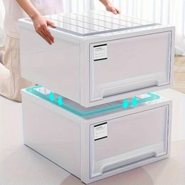 1pc Stackable Drawer Multi-purpose Plastic Box, Container for Storing Clothes, Toys, Snacks, Books, Sundries, Clothes Storage Organizer