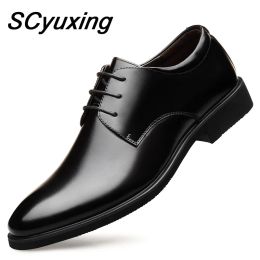 Boots 2023 Man Cow Leather Shoes Rubber Sole Extra Size 47 Man Office Business Dress Leather Flats Man Split Leather Wedding Shoes