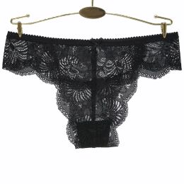Moonflame 5 pcs/lots Sexy Lace Transparent Low-Rise G String Bikini Thongs Women's Sexy Underwear