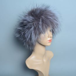 Luxury Women Real Fox Fur Ring Scarves Neck Winter Warmer Real Fox Fur Scarf Fur Headband Good Elastic 100% Natural Fur Muffler
