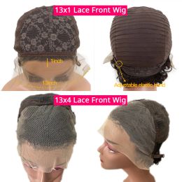 13x4 Lace Front Wigs Human Hair Water Wave Short Curly Pixie Cut Human Hair Wigs Transparent Lace Frontal Wigs For Women