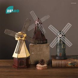 Decorative Figurines Windmill Resin Statue Nordic Abstract Ornaments For Interior Sculpture Room Home Decor