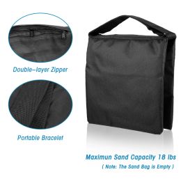 Heavy Duty Sand Bag Photography Black Sandbags Use For Background Backdrop Stand Photo Studio Boom Arm Cantilever Light Tripod