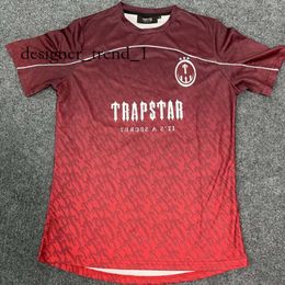 Trapstar T Shirt Hugh Quality Men's T-shirts Mesh Football Jersey Blue Black Red Men Sportswear T-shirt 9071