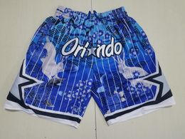 Mens''Orlando''Magic''Authentic shorts Basketball Retro Mesh Embroidered Casual Athletic Gym Team Shorts 06