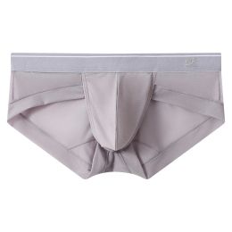 Underwear Men Ice Silk Ultra-Thin Bikini Slip Homme See-Through U Convex Pouch Slip Homme Breathable High Fork Underpants