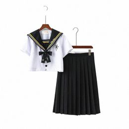 new Arrival Japanese JK Sets School Uniform Cute Girls Embroideried Autumn High School Women Novelty Sailor Suits Uniforms XXL A0Fx#