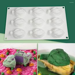 Baking Moulds 9 Cavity Artichoke Shaped Silicone Mold Pastry 3D Brtichok Cake Design Mini Cupcake Mousse Muffin Kitchen Accessory