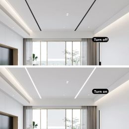 0.5m U/W Style LED Aluminium Profile Black Silver Channel Holder PC Cover Bar Lamp For Cabinet Closet Decor Linear Strip Light