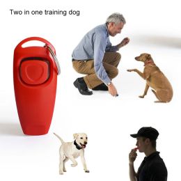 Hot Sale!Combo Dog Clicker & Whistle - Training,Pet Trainer Click Puppy With Guide,With Key Ring xqmg Dog Trainings Supplies New