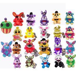 لعبة أفخم 15 سم 25 سم فريدي دمية الذهب Fazbear Mangle Fox Bear Bonnie Plush Animal Children's Christmas Gift Free Dhl/UPS