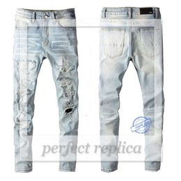 Purple Jeans Jeans Designer Jeans Mens Skinny Jeans Luxury Designer Denim Pant Distressed Ripped Biker Black Blue Jean Slim Fit Motorcycle 256