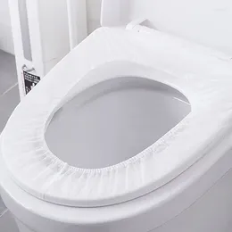 Toilet Seat Covers Disposable Non-woven Mat Cover High Elastic Waterproof Paper Pads For Bathroom Travel El