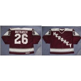 24S Custom Men Youth women tage AHL Bear Custom Bear 26 Butsayev Jersey Hockey Jersey Size S-5XL or custom any name or number