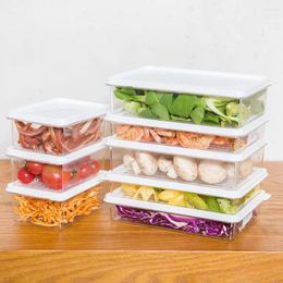 Storage Bottles Plastic Refrigerator Fruit Box Transparent Rectangular Food Fresh-keeping Sealed Freezer