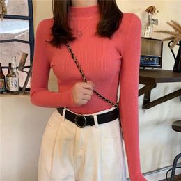 Women's T Shirts Sweater Clothes For Women Winter Pullovers All-match Korean Style Knitwears Girls Tops