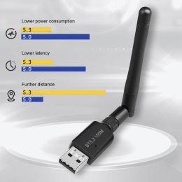 Newest 100M Bluetooth 5.3 Adapter Free Driver USB Bluetooth Dongle Adaptador for PC Windows 11/10 Mouse Keyboard Audio Receiver