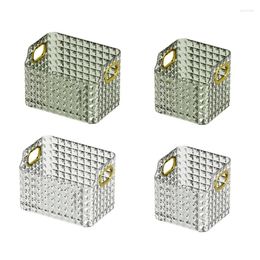 Storage Boxes Desktop Diamond Grain Cosmetic Box Small Items Jewelry Necklace Holder For Children Girl Boy Collection