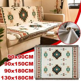 Chair Covers Tassels Blanket Ethnic Bohemian Striped Plaid Blankets For Beds Sofa Mats Travel Rug Christmas Beach Picnic Outdoor Camping