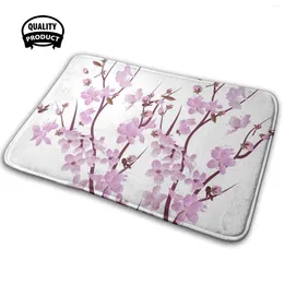 Carpets Cherry Blossom Tree In Pot Soft House Family Anti-Slip Mat Rug Carpet Flower Floral Spring Summer Le Feuvre Pareo Cnelle