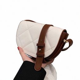 new Modern Popular Spliced Colour Niche Crossbody Bag High End Argyle Design Spring Summer All-match Bags Exquisite Portabel Pack t3Jf#