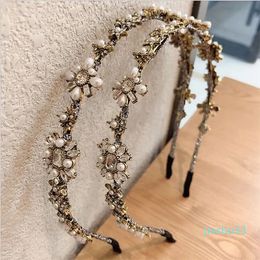 Crystal Headband Bee Hair Accessories For Women Luxxury Handmade Beaded Designer Hairbands Whole Bow Hoop Head Bands Gift