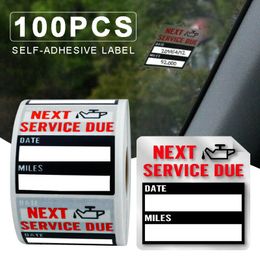 Practical Roll Oil Change Maintenance Service Reminder Stickers "next Service Due" Universal Durable Window Sticker Car Sticker